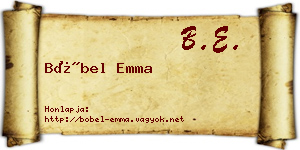 Böbel Emma névjegykártya